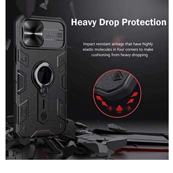 CloudValley Compatible with iPhone 12 Pro Max Case with Camera Cover & Kickstand - Picture 6 of 8